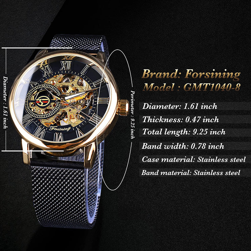 Minimalist Retro Design Mechanical Skeleton Men's Wrist Watch