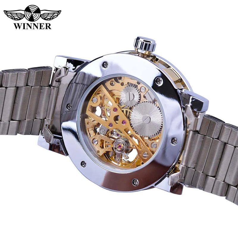 Pilot Rows Transparent Fashion Diamond Luminous Gear Movement Royal Men Watch